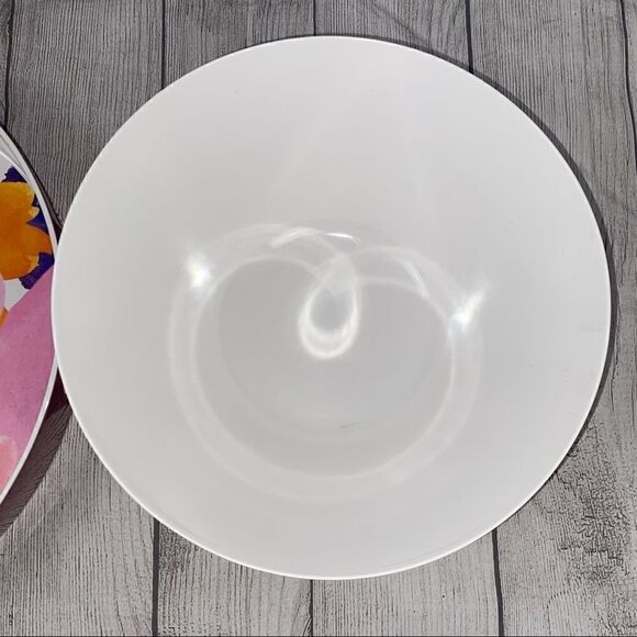 Home floral print hard plastic serving bowl and serving Tray with handles - Picture 3 of 7